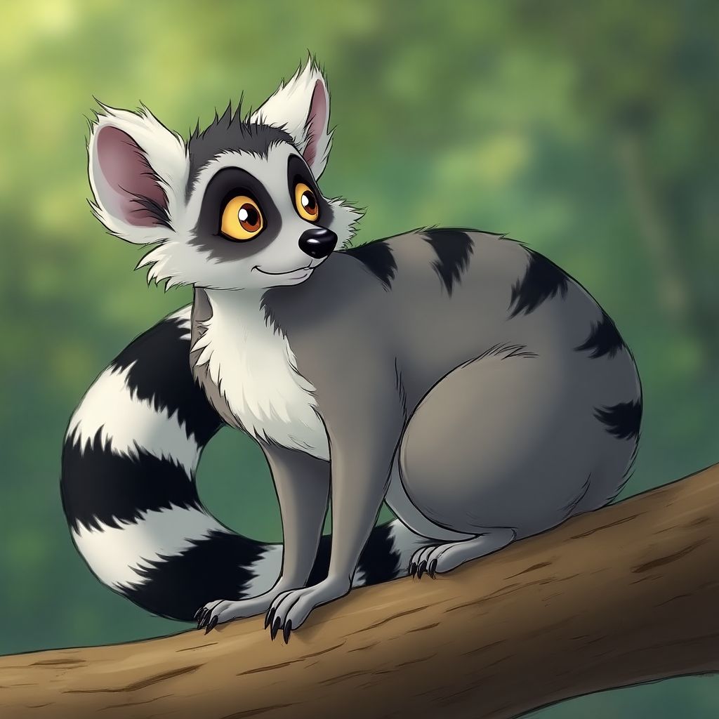 Lilo the Lively Lemur character illustration