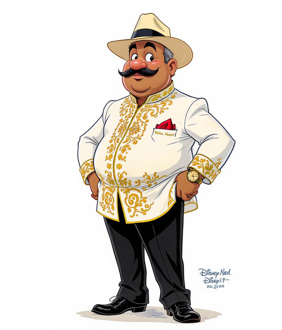 Papa Ned character illustration