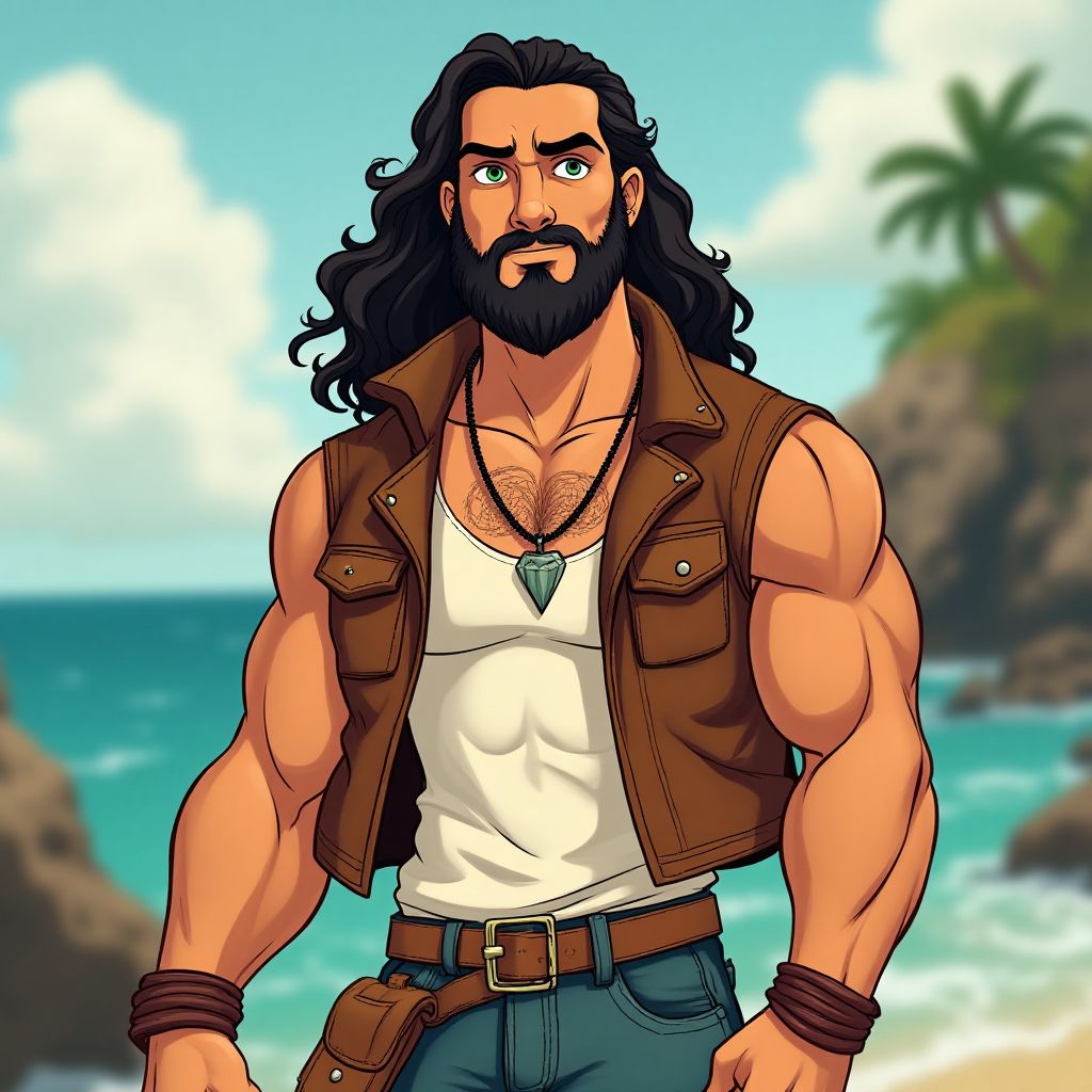 Jason Mamoa character illustration