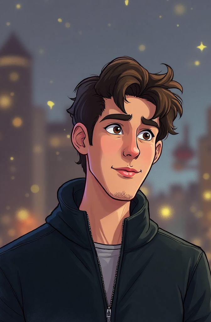 Justin character illustration