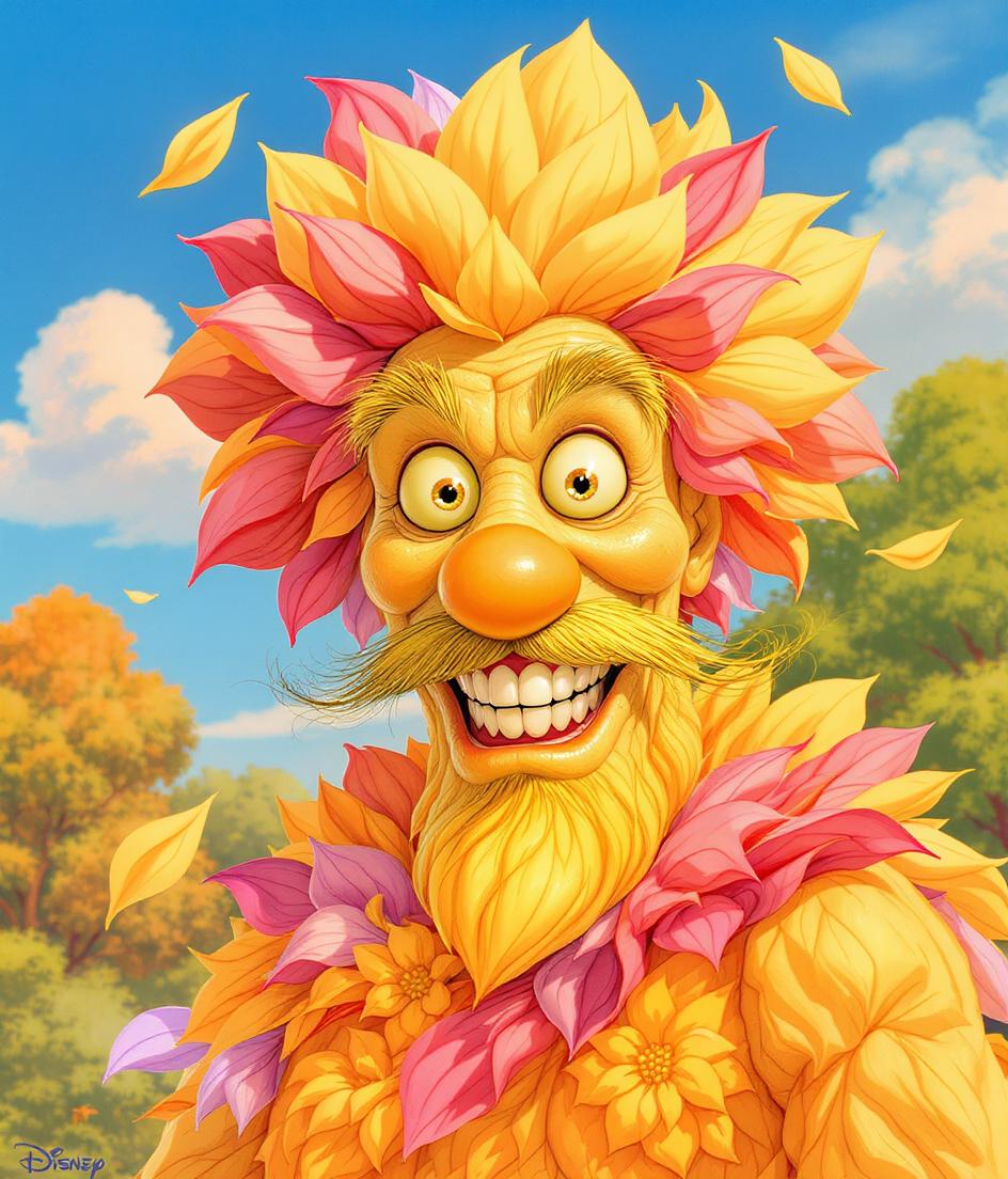 Mr. Flower character illustration