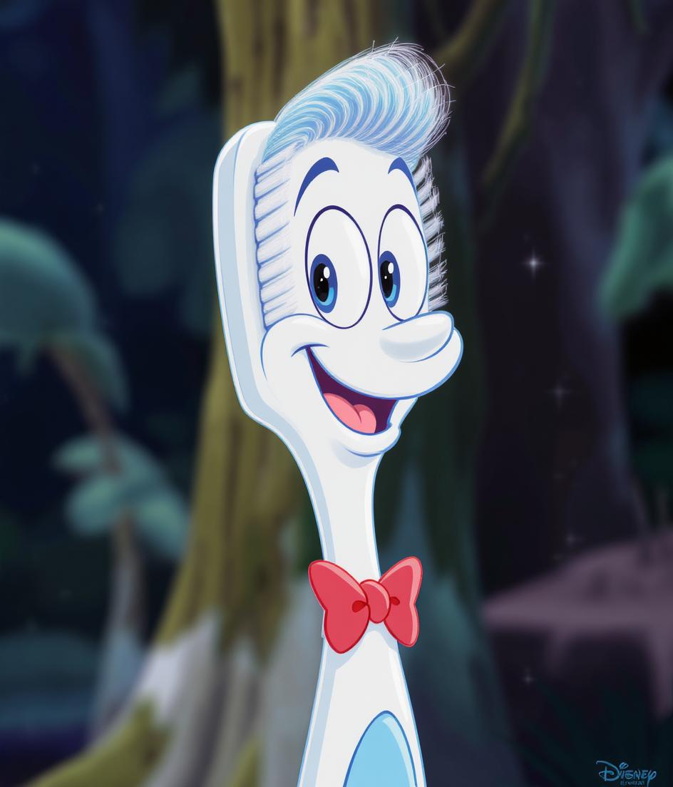 Mr. Toothbrush character illustration