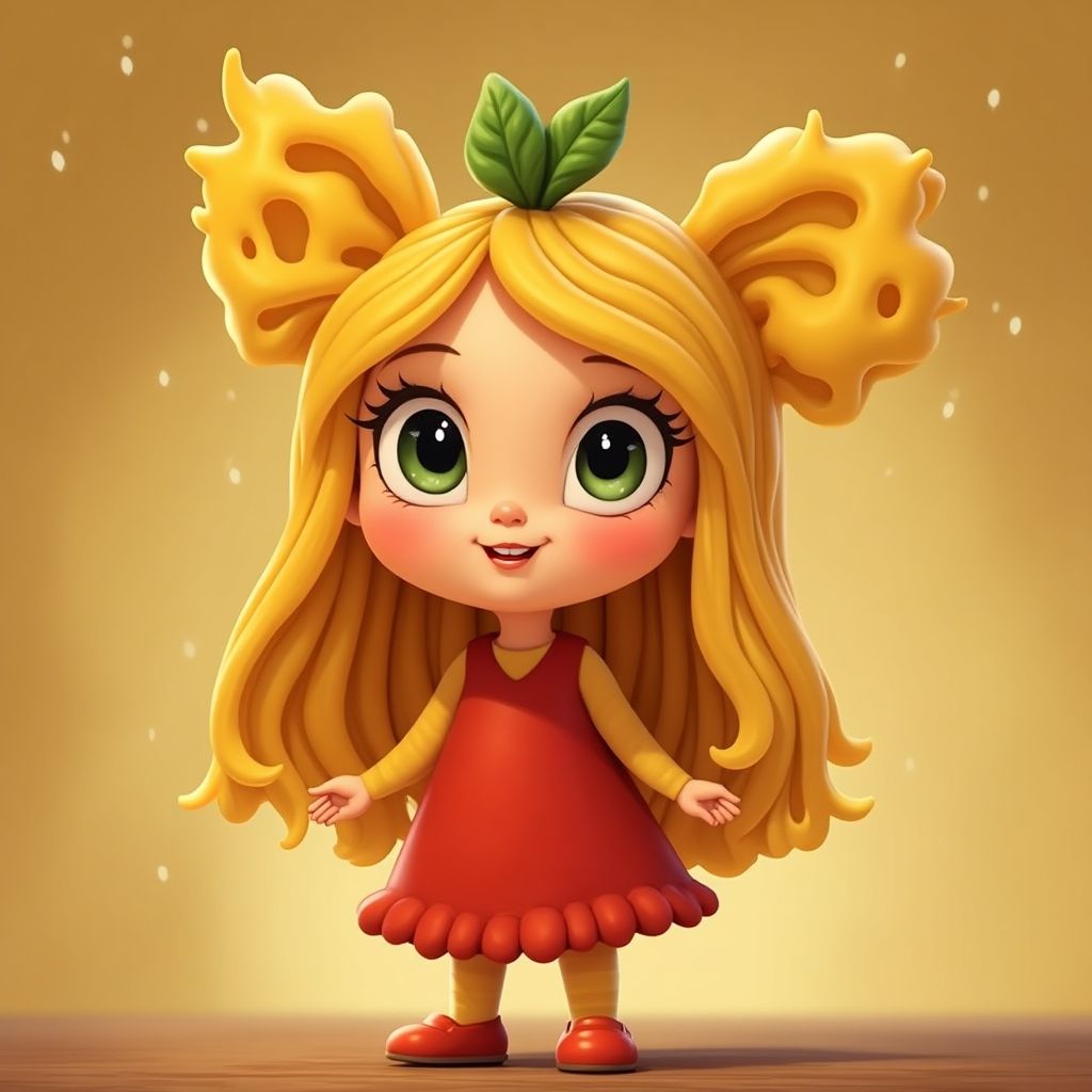 Pasta Girl character illustration