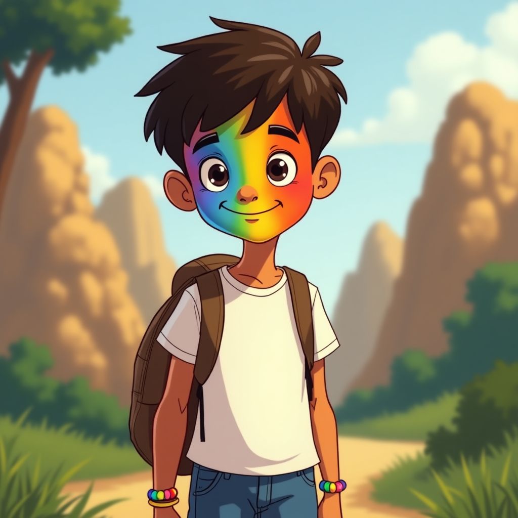 Rainbow Face character illustration