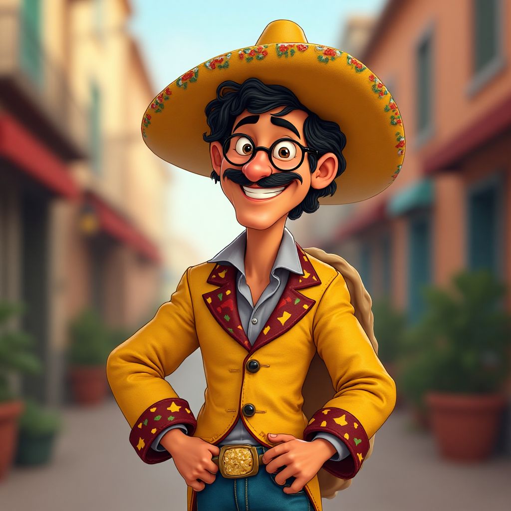 taco man character illustration
