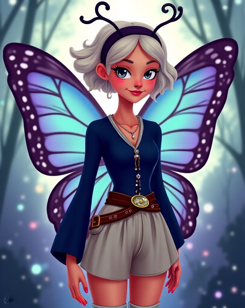 Butterfly Woman character illustration