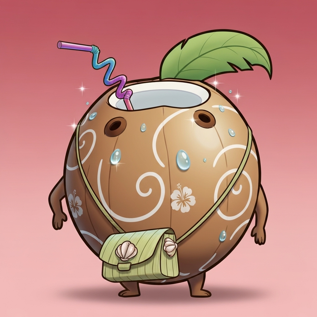 Tropical Hydration Hero character illustration