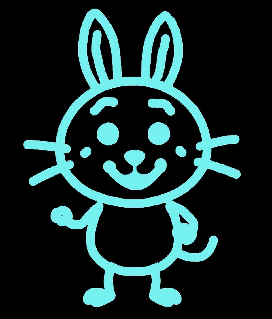 Blinky Blue Whiskertwirl character illustration