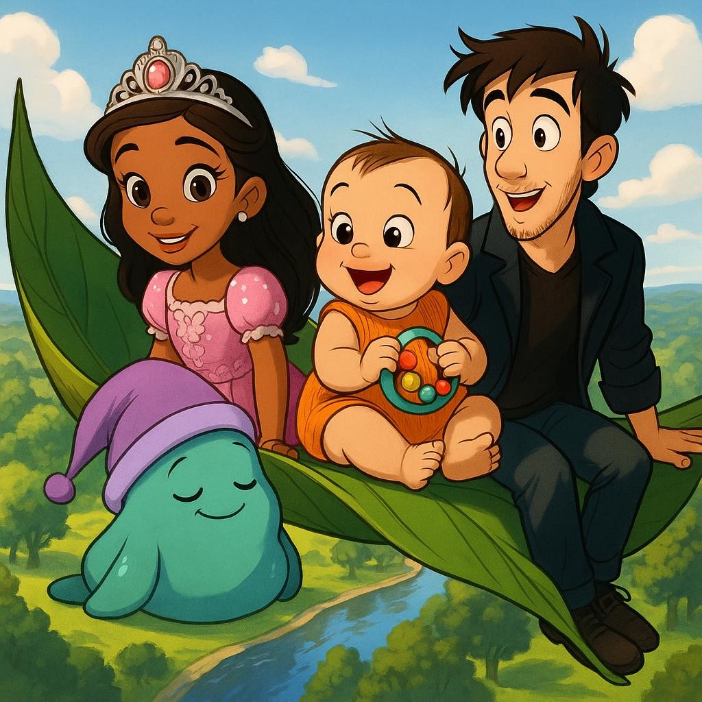 Adventures on a Giant Leaf cover illustration