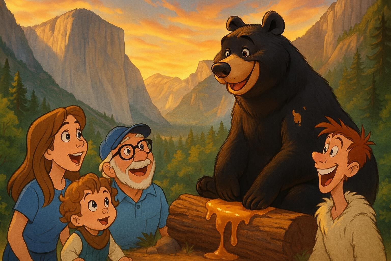 Honey, Help! Harry the Bear's Wild Yosemite Rescue cover illustration