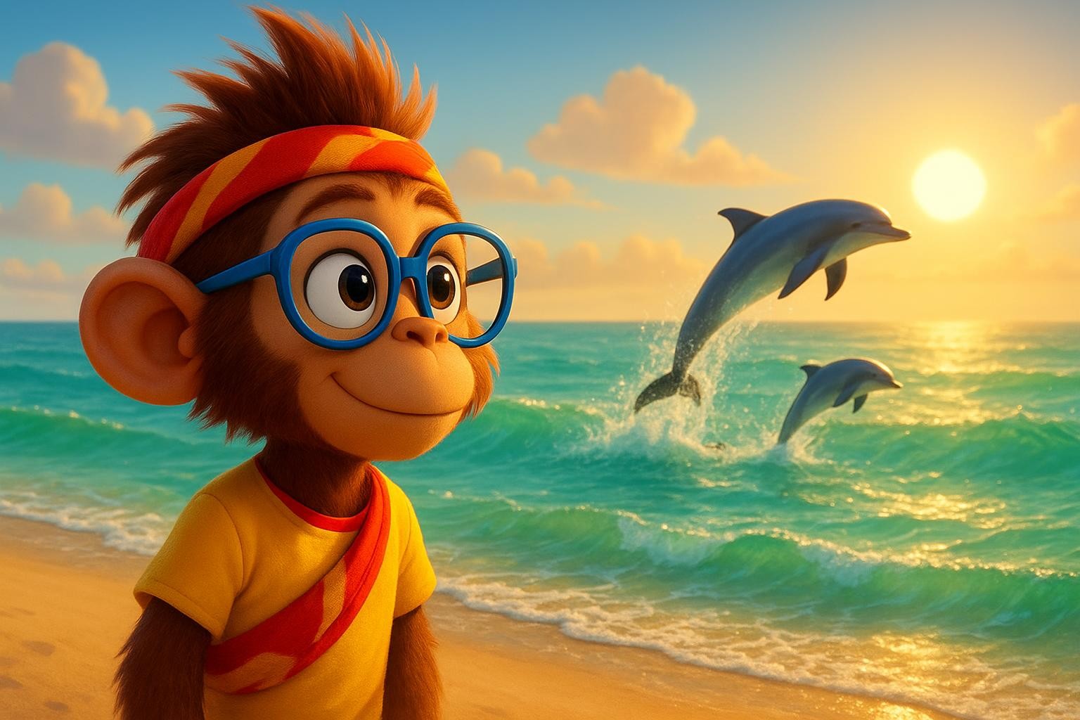 Silly Baboon Becomes a Dolphin cover illustration