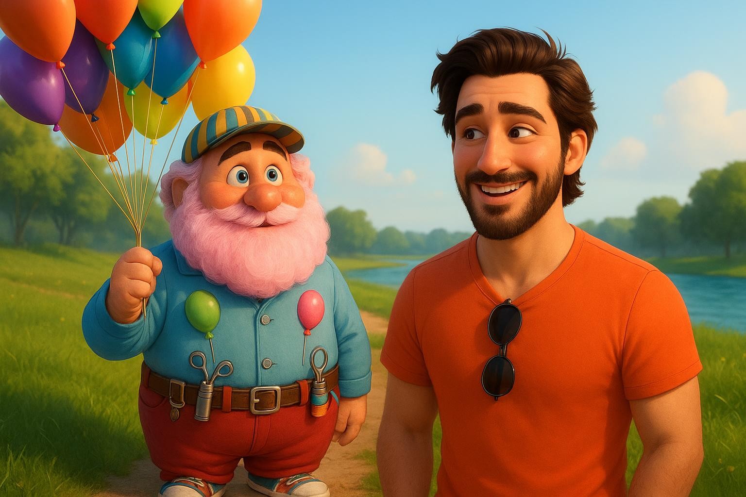 The Day Hairy Balloon Man Met Silky the Snake cover illustration