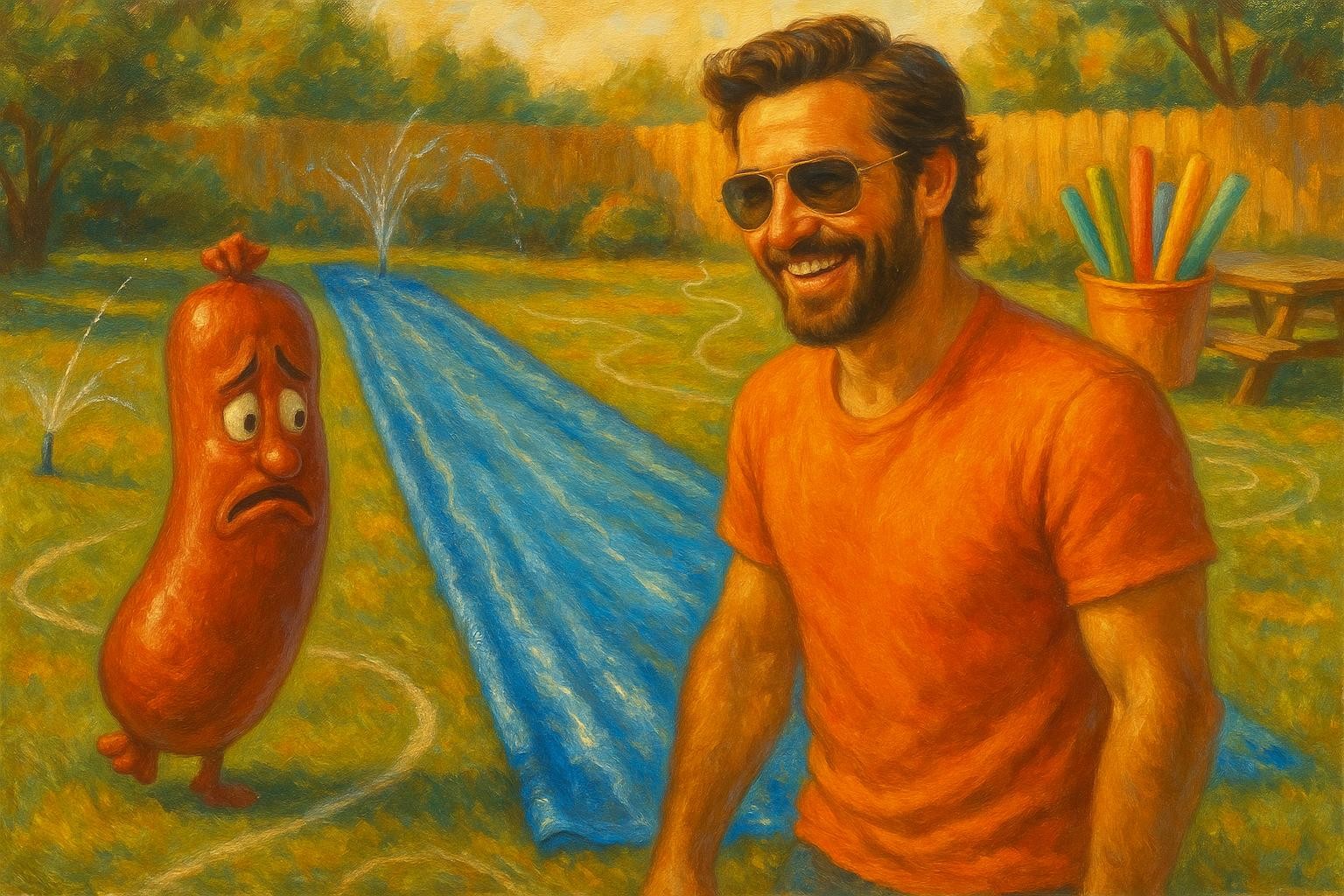 Giggles, Grit, and the Slippery Tarp Sprint cover illustration