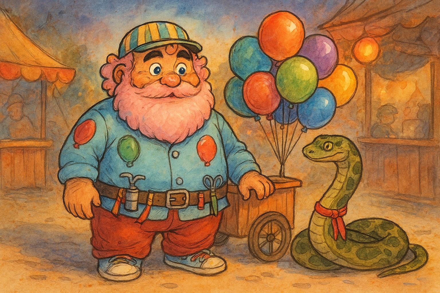 The Day the Balloons Met a Gentle Snake cover illustration