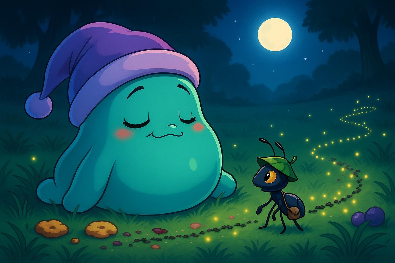 Sleepy Slime and the Ant-Sized Oops cover illustration