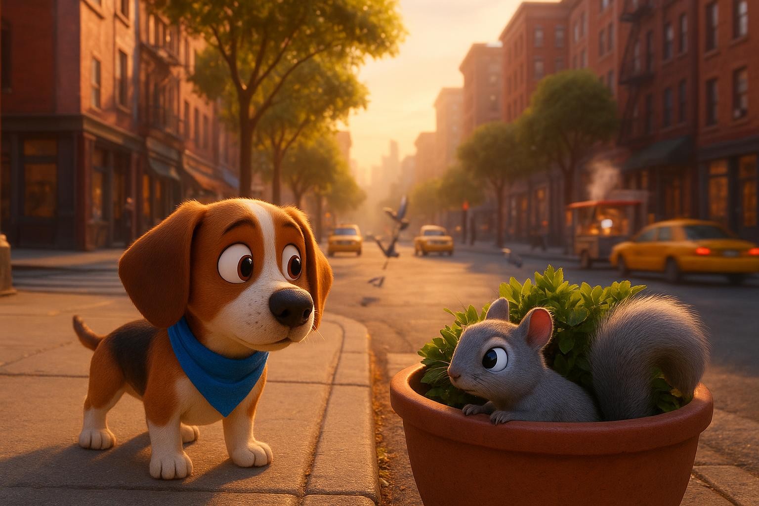 Benny and Pip: Sidewalk Seeds to City Friends cover illustration