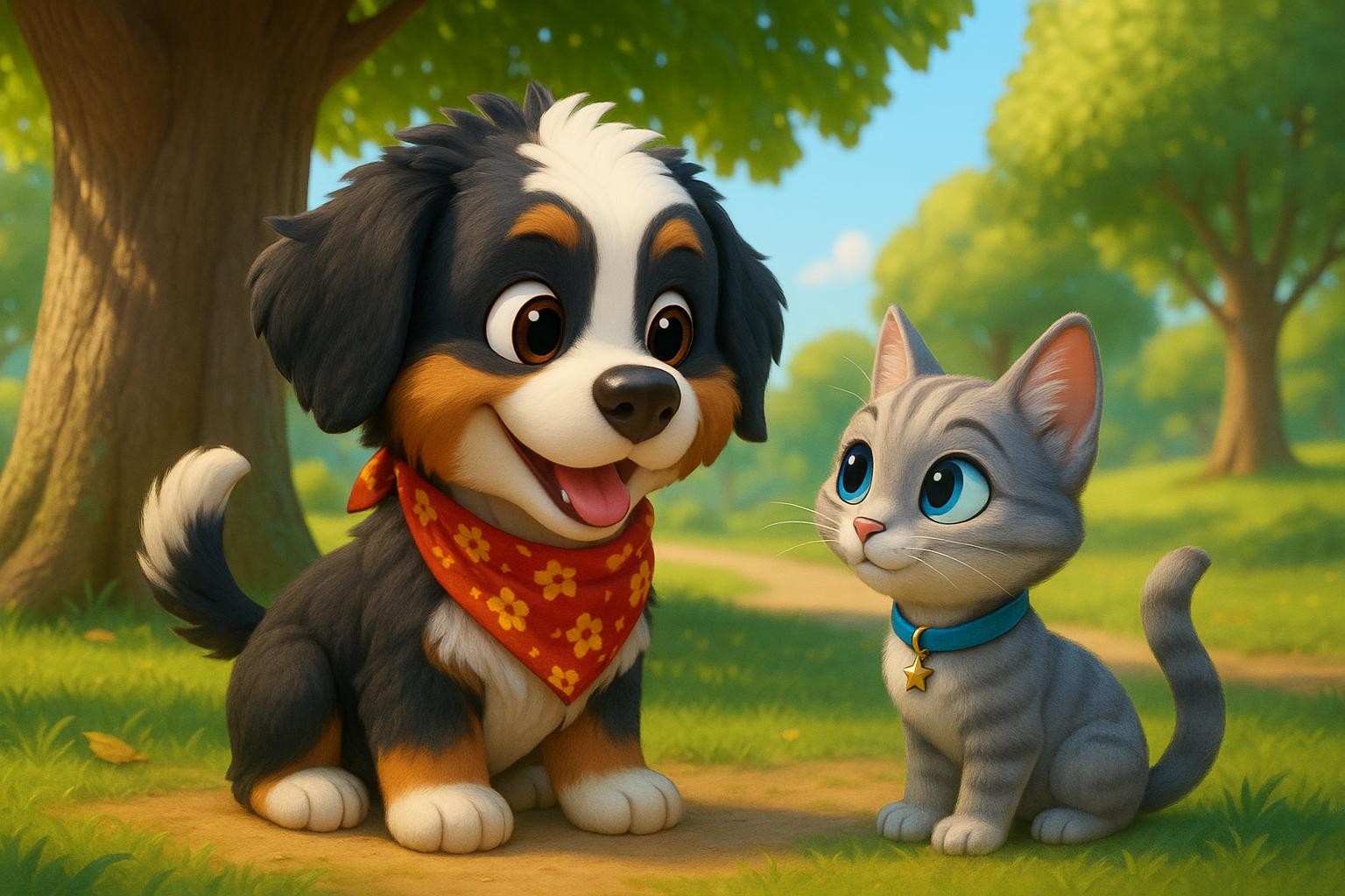 Mochi, the Meow, and the Petal Path cover illustration