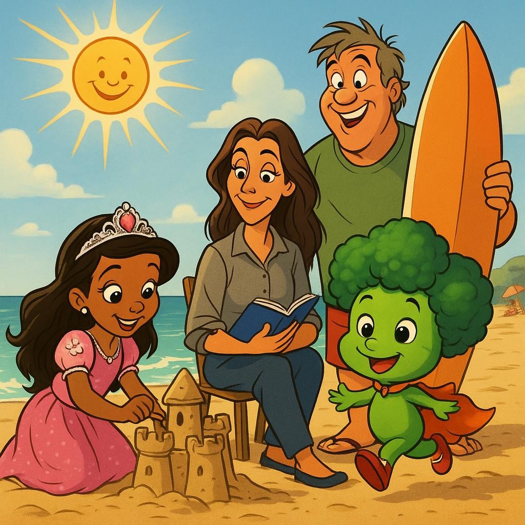 Broccoli Face's Beach Adventure cover illustration