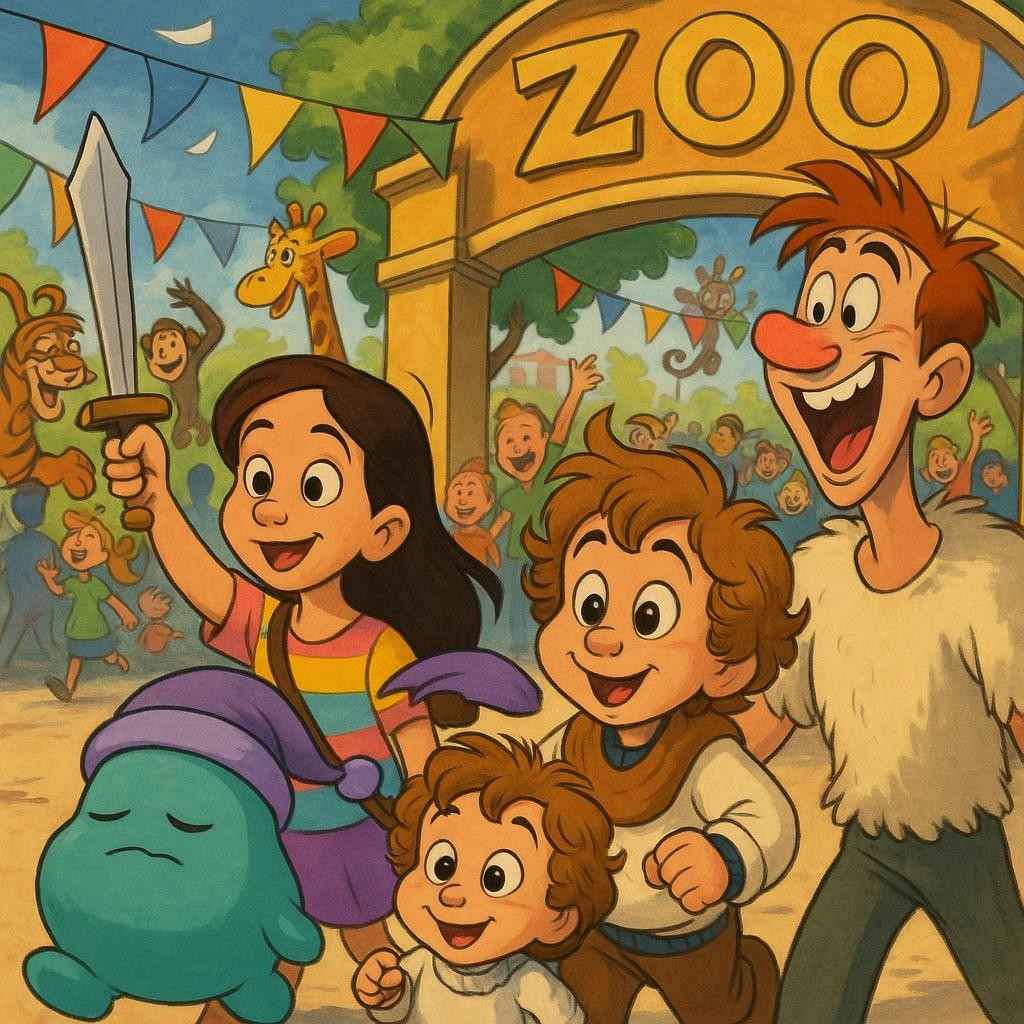 The Zoo Adventure cover illustration