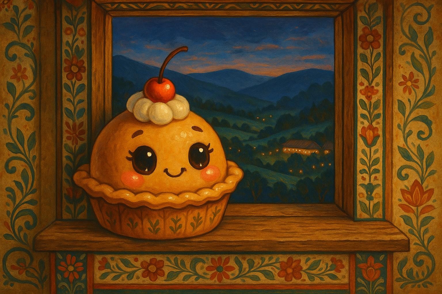 Crumbs, Clouds, and the Cherry-Glow Road cover illustration