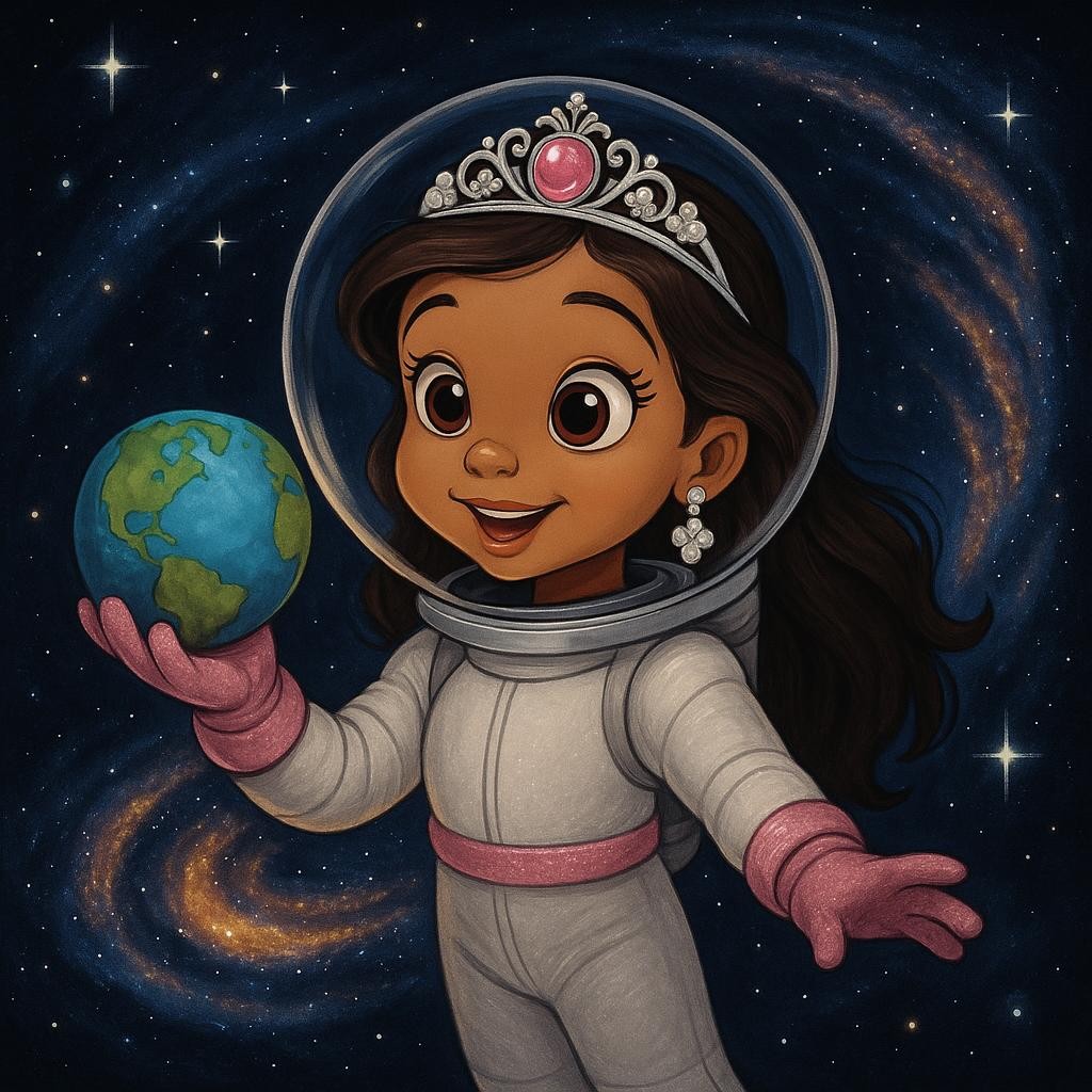Sofia's Starlit Spacefall cover illustration