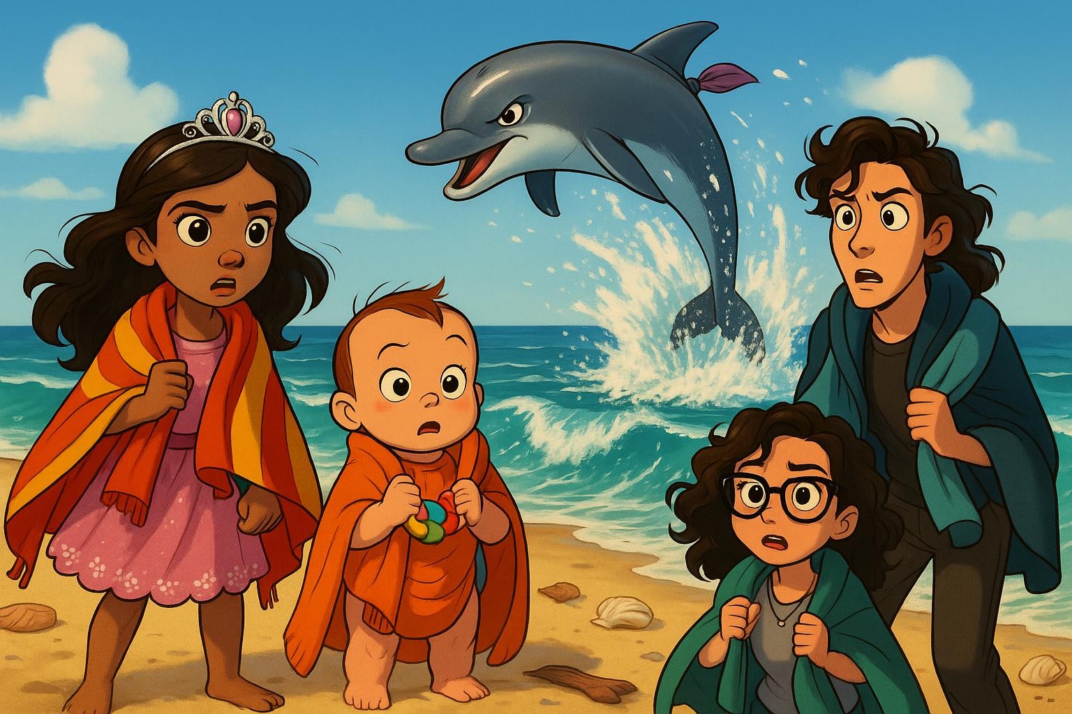 Splash! The Day the Dolphin Rumbled cover illustration