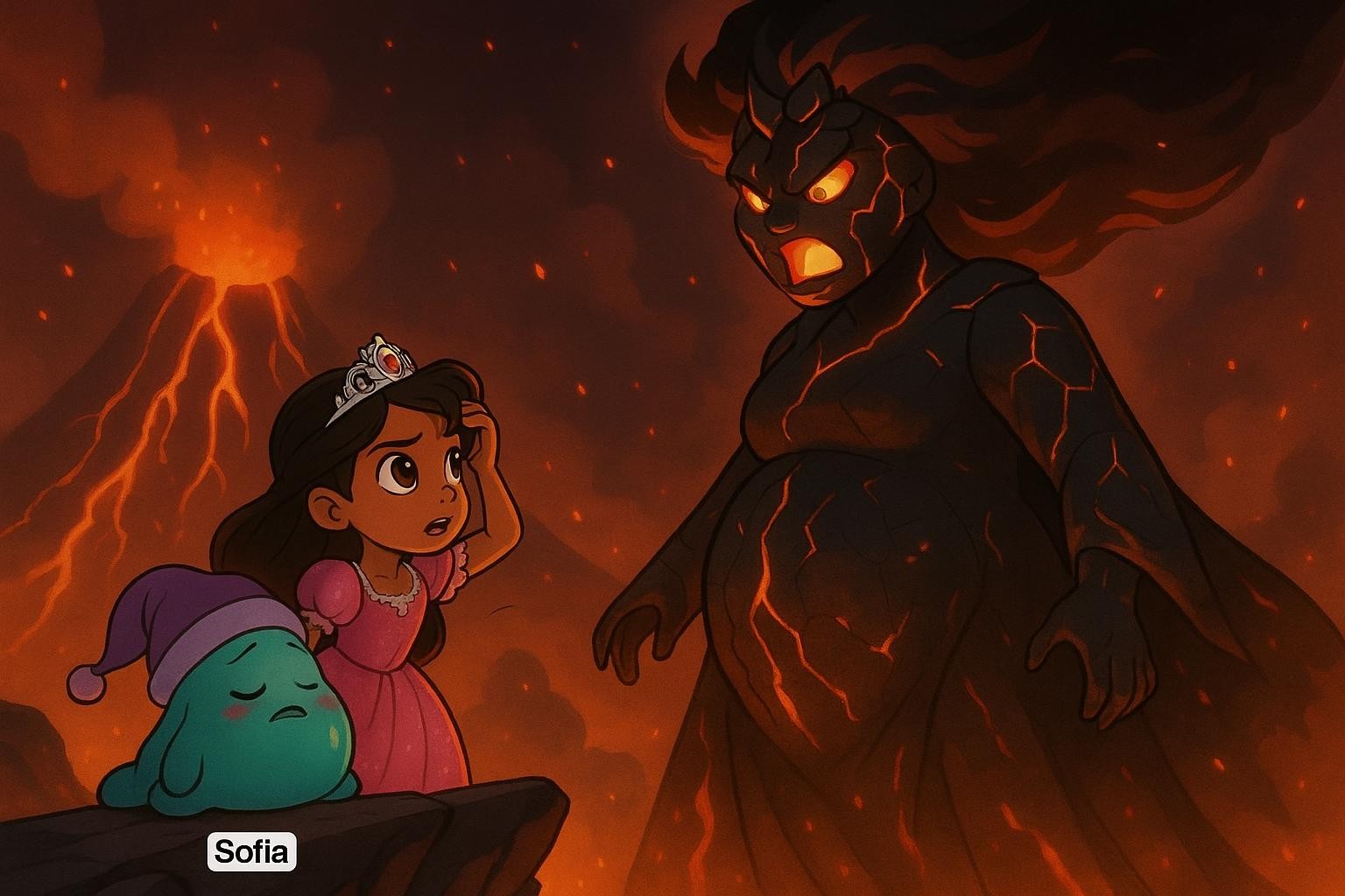 Sofia & Sleepy Slime vs. The Lava-Mama Volcano cover illustration
