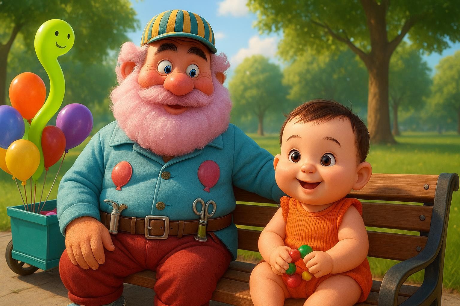 The Hairy Balloon Man’s Gentle Snake Story cover illustration