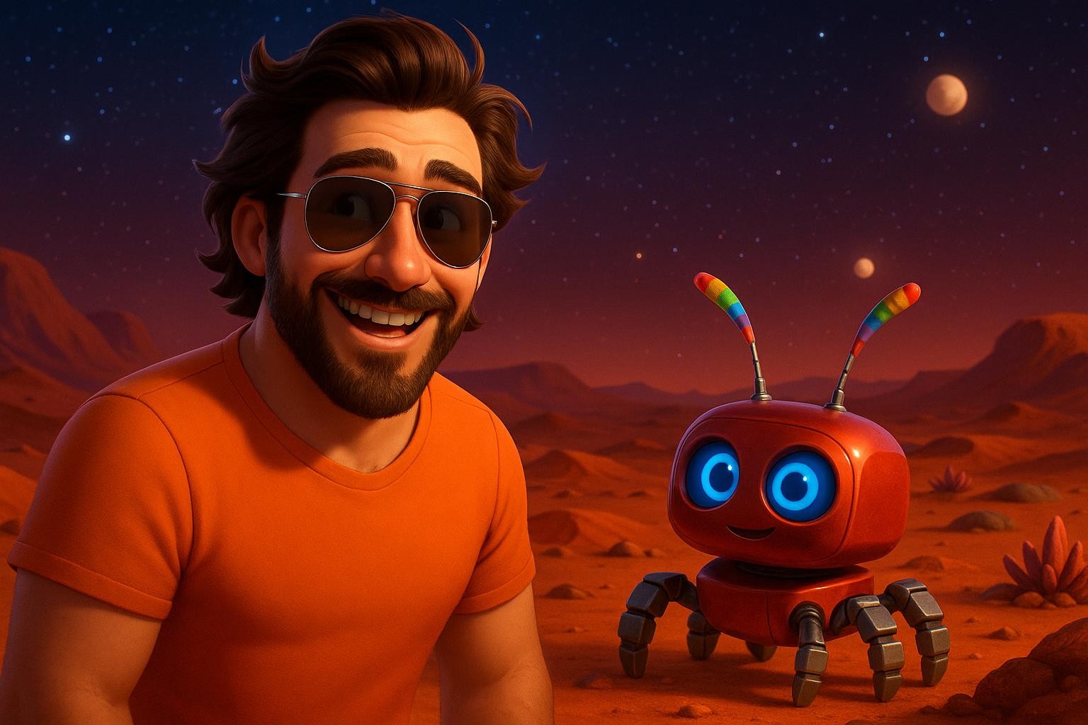 Justin's Marvelous Mars Dash cover illustration