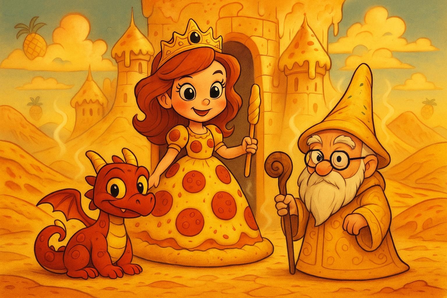 Pineapple Panic in Mozzarella Kingdom cover illustration