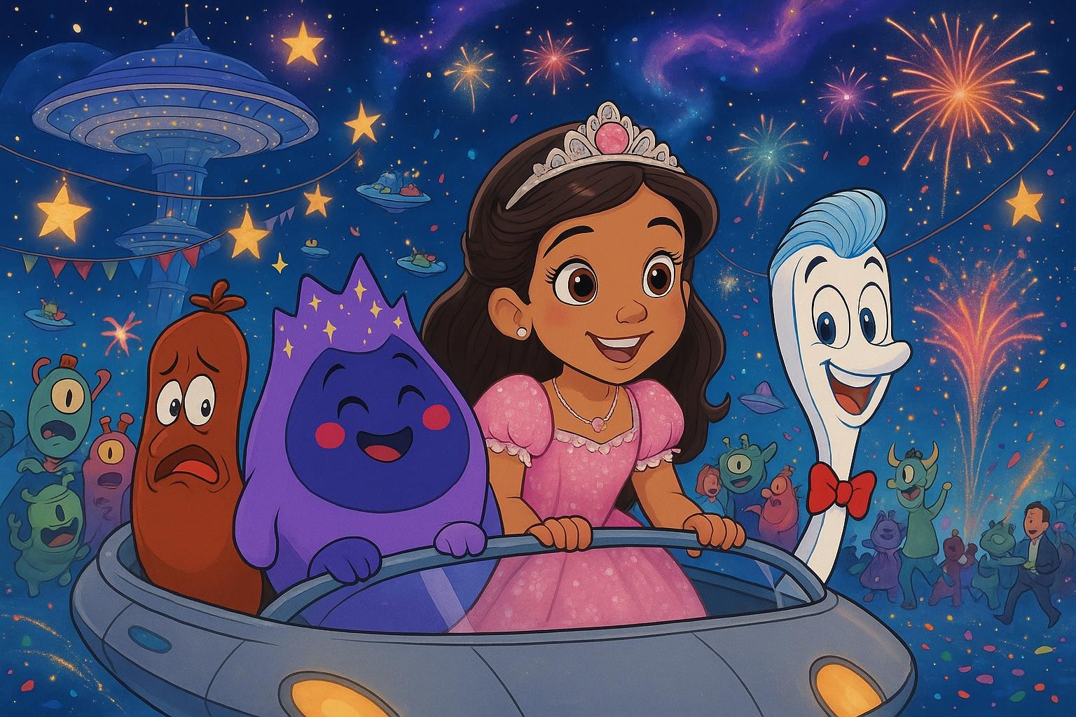 Sparkle Pops and Jelly Bean Hops: Space Party Surprise! cover illustration