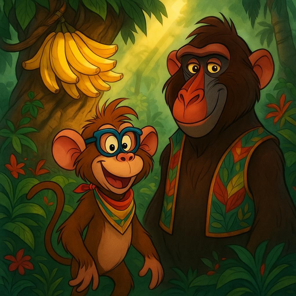 The Magic Bananas of Bananawood Jungle cover illustration
