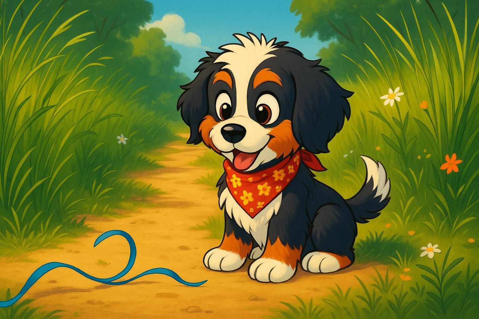 Mochi and the Giggling Ribbon Riddle cover illustration