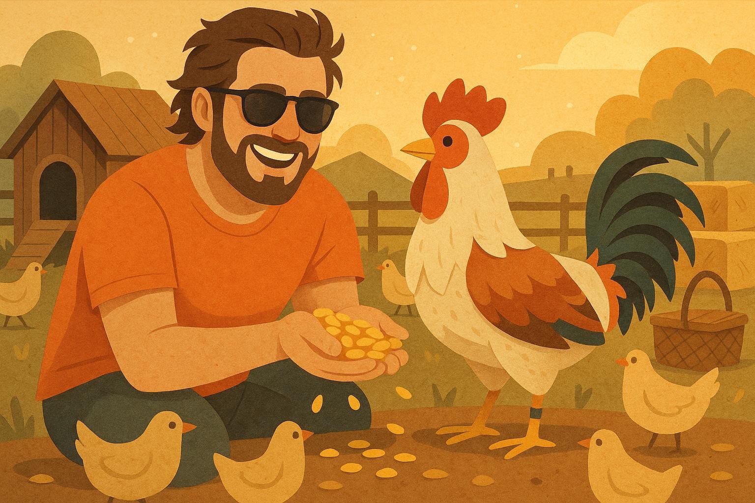 Justin and the Gentle Chicken Challenge cover illustration