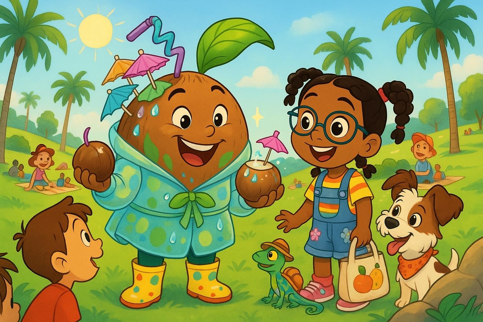 Coconut Splash at Dolores Park cover illustration