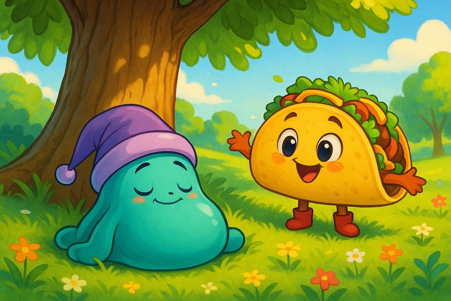 Sleepy Slime and the Terrific Taco Pal cover illustration