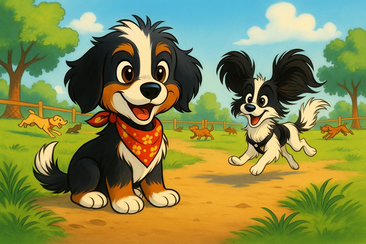 Mochi's Doggy Park Play Day cover illustration