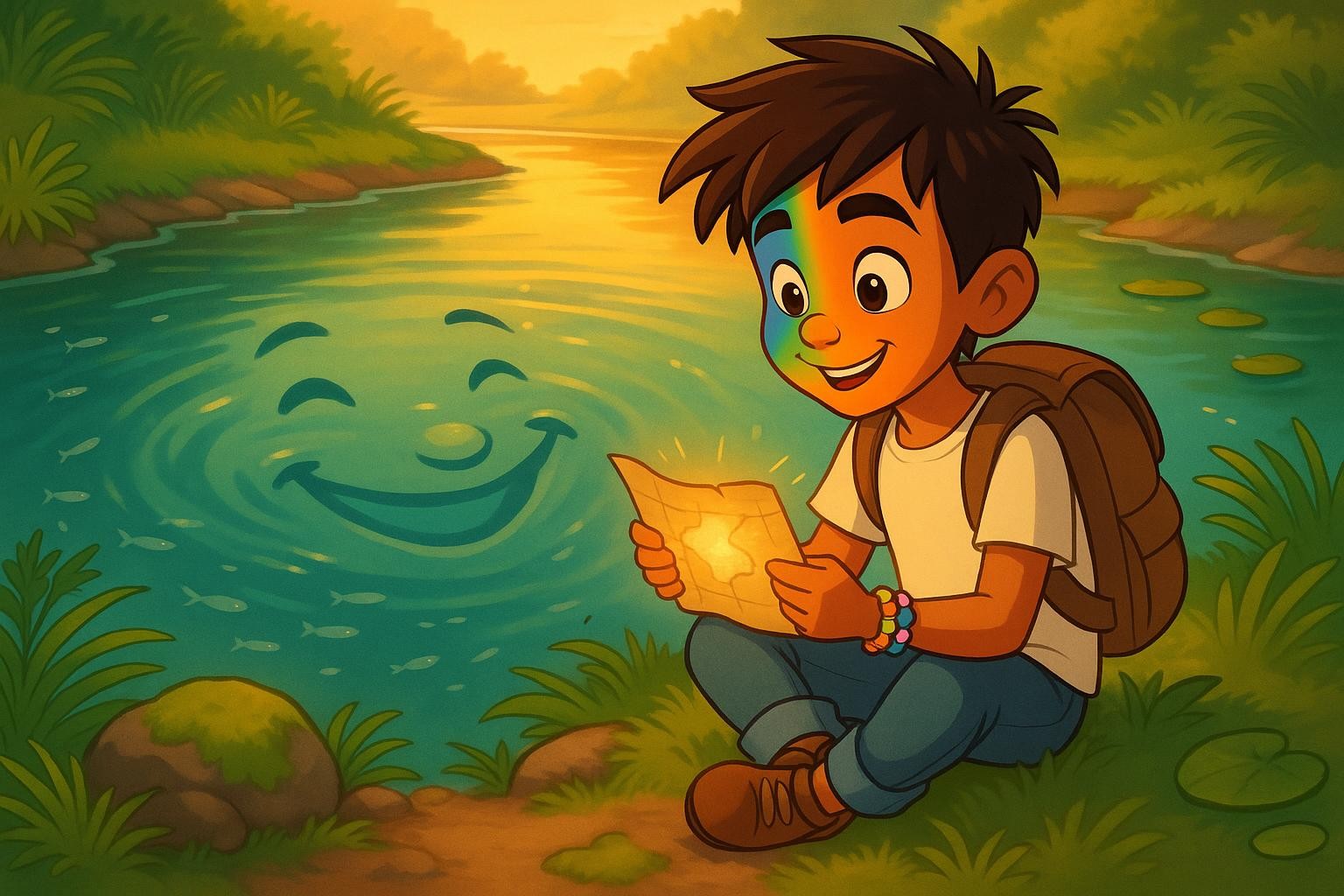 Rainbow Face and the Beetle-Map Giggle Quest cover illustration