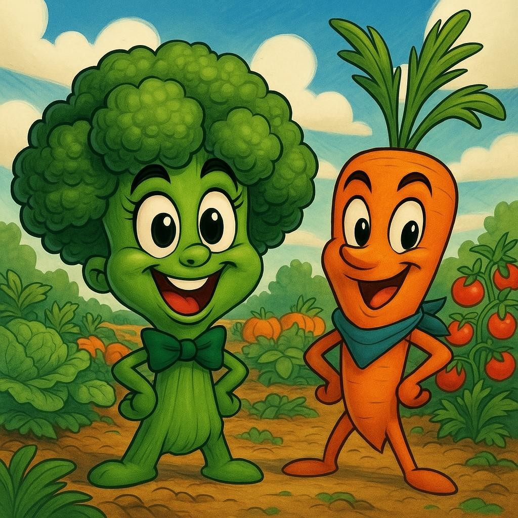 Broccoli Face and the Carrot Clash cover illustration